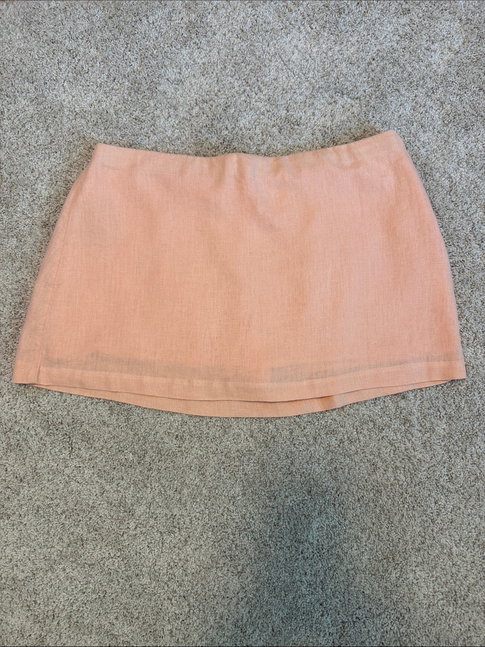 Abercrombie & Fitch A&F Scarlett Mini Skort Linen Mid Rise size Small Peach